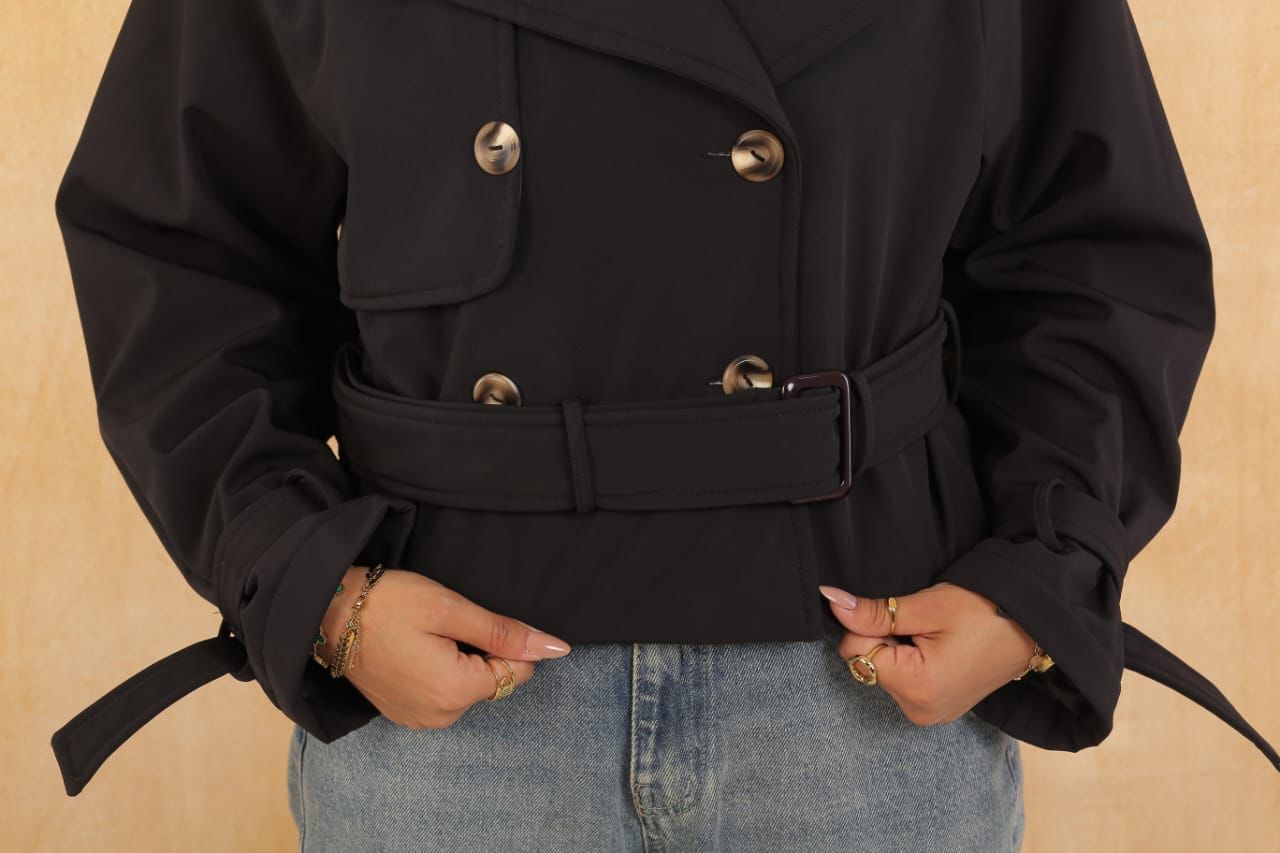 Cropped Trench Coat