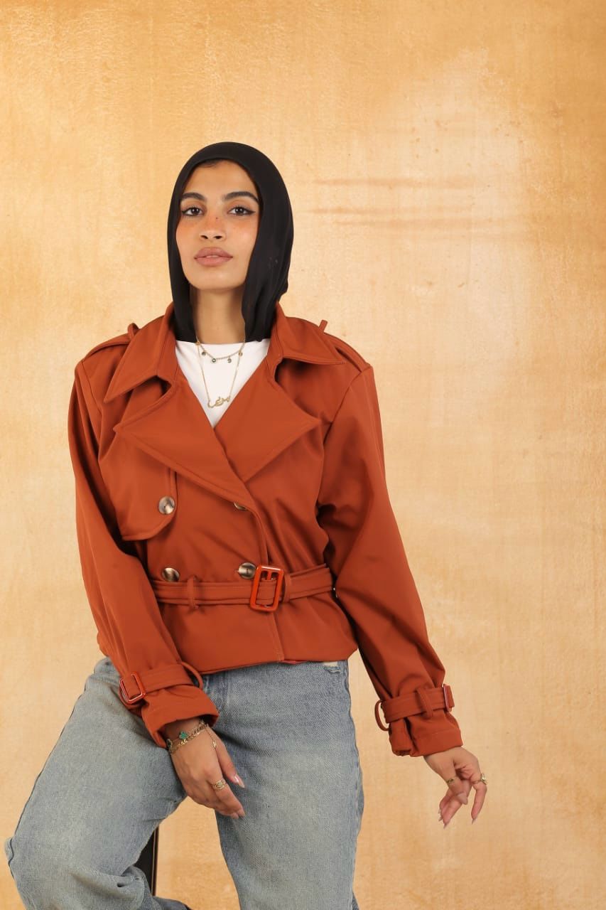Cropped Trench Coat